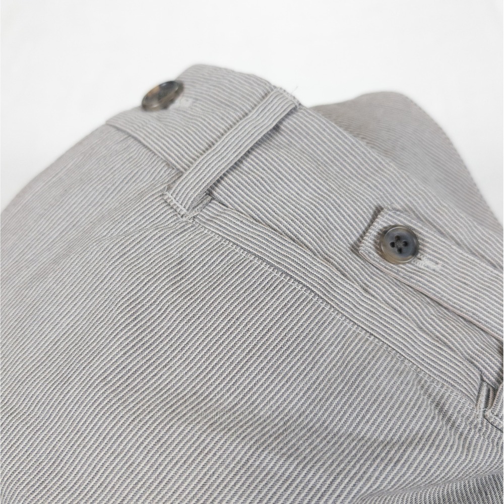 Banana Republic Capri Pants Women 12 Brown Pinstripe Y2K Vintage Preppy Academia - Picture 7 of 12
